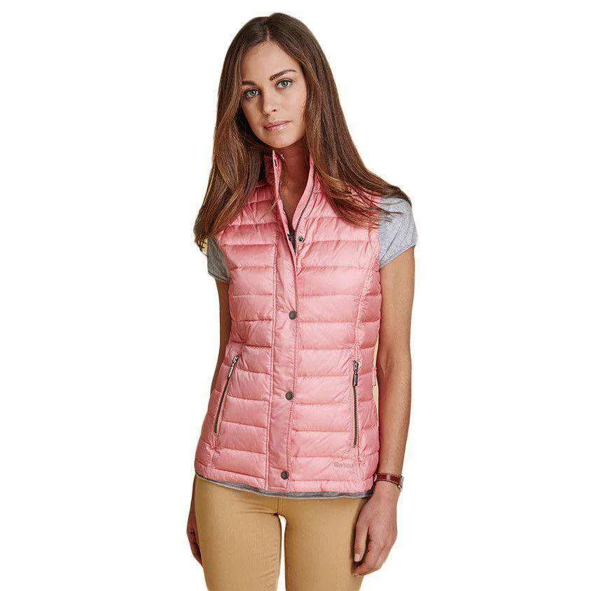 Alasdiar Quilted Gilet in Vintage Rose by Barbour