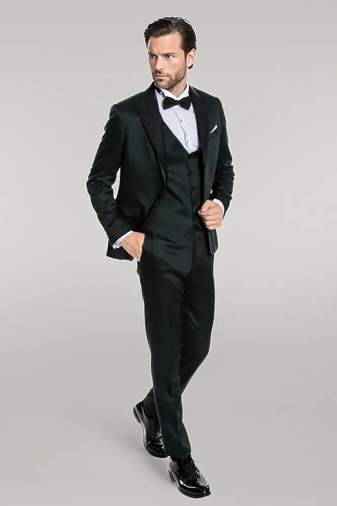 Green Modeled Lapel Tuxedo | Wessi
