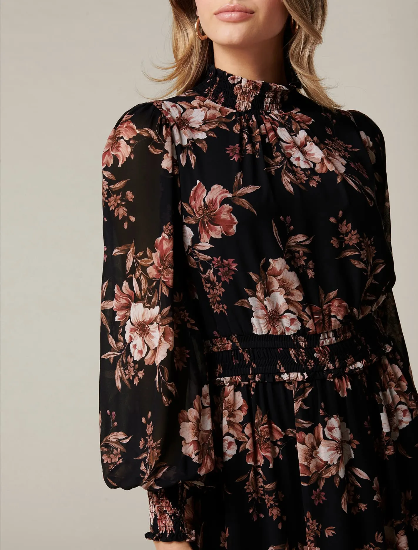 Gwen High Neck Midi Dress