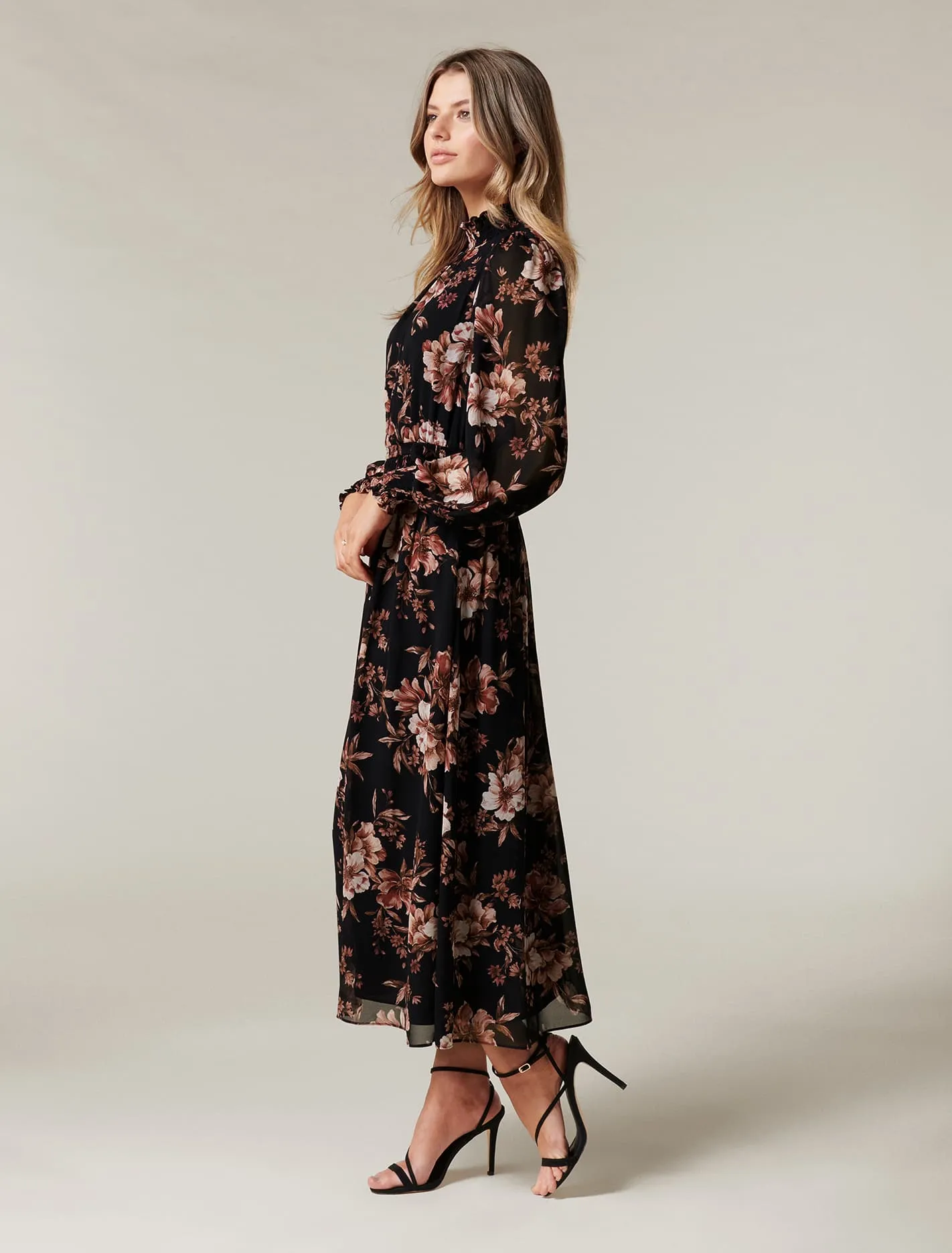 Gwen High Neck Midi Dress