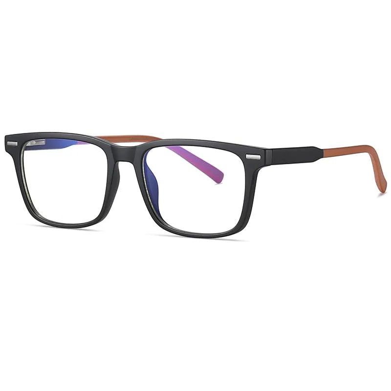 Hotochki Unisex Full Rim Square PC Plastic Resin Frame Eyeglasses 2323