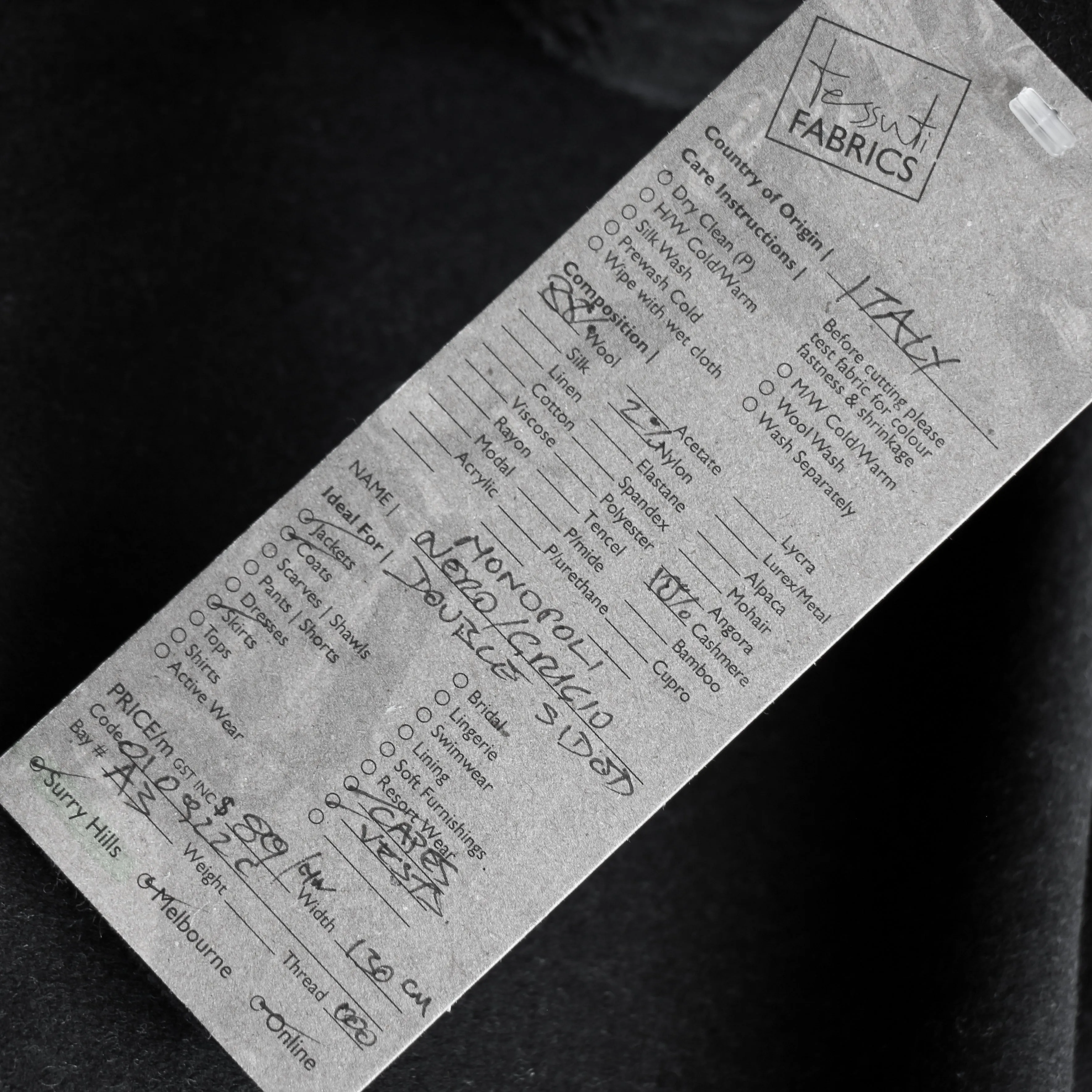 Last Chance of Monopoli Nero/Grigio Double Sided Knit