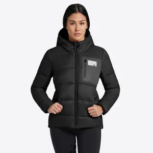 Quilted Puffer Jacket - Black