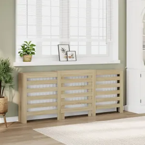 Radiator Cover Sonoma Oak 205x21.5x83.5 cm Engineered Wood