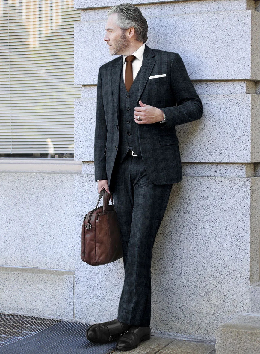 Reda Faruco Blue Checks Wool Suit