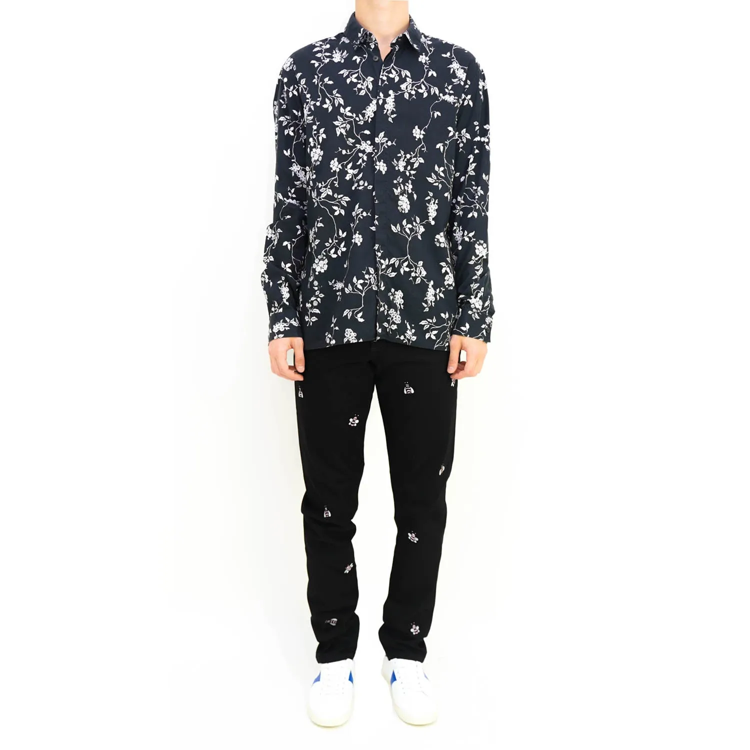 SS15 Black Floral Shirt