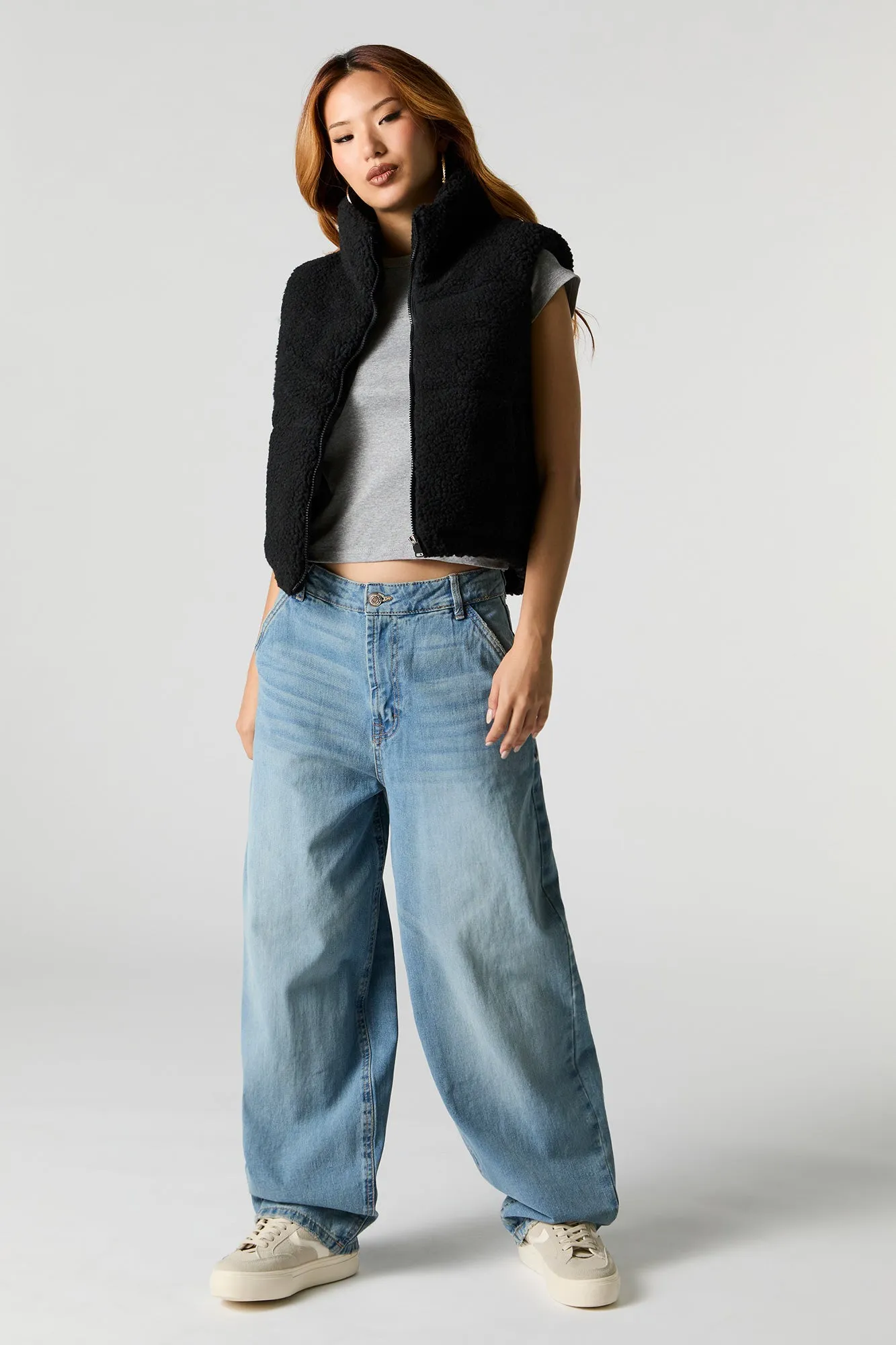 Veste bouffante en Sherpa