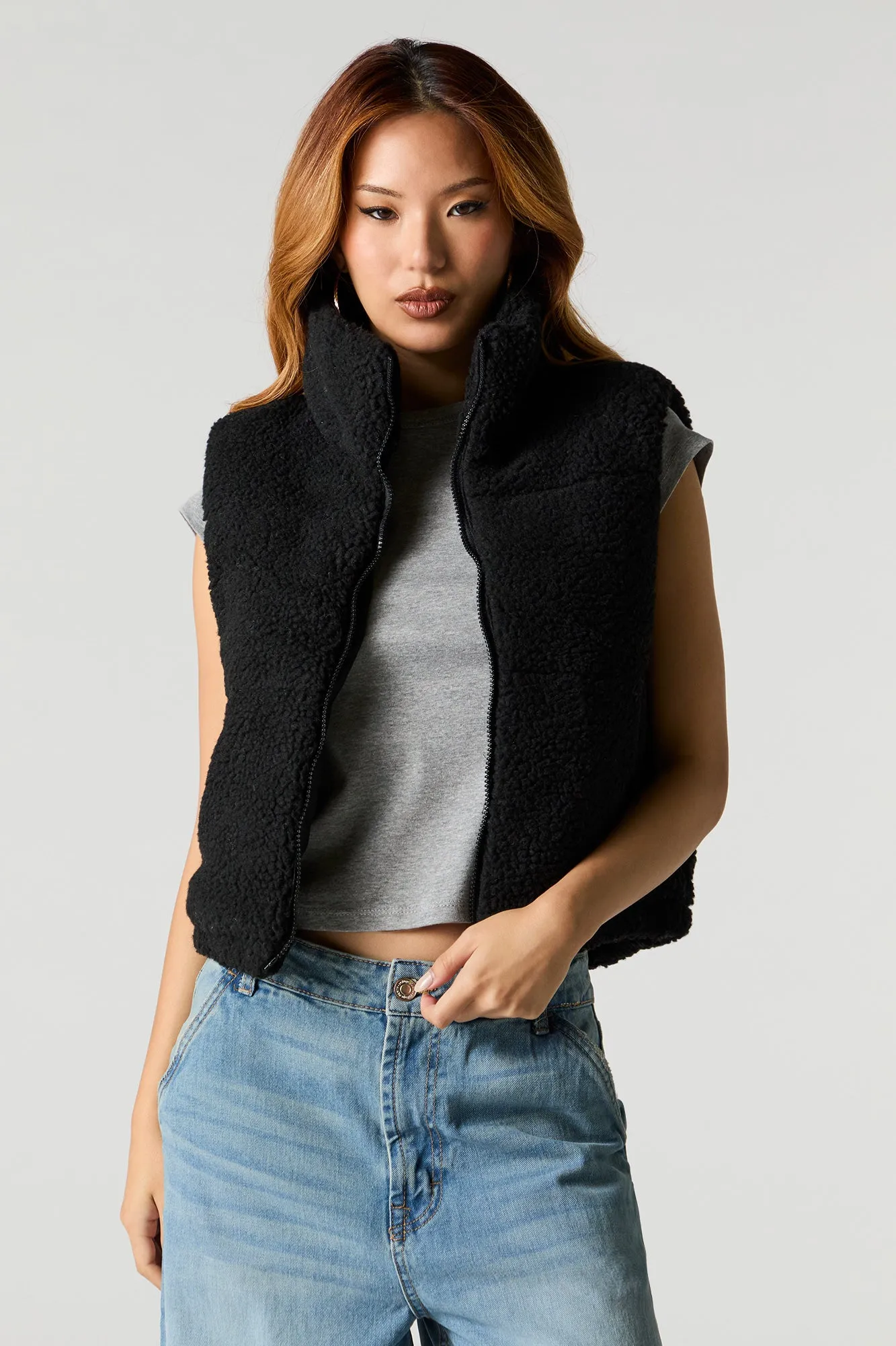 Veste bouffante en Sherpa