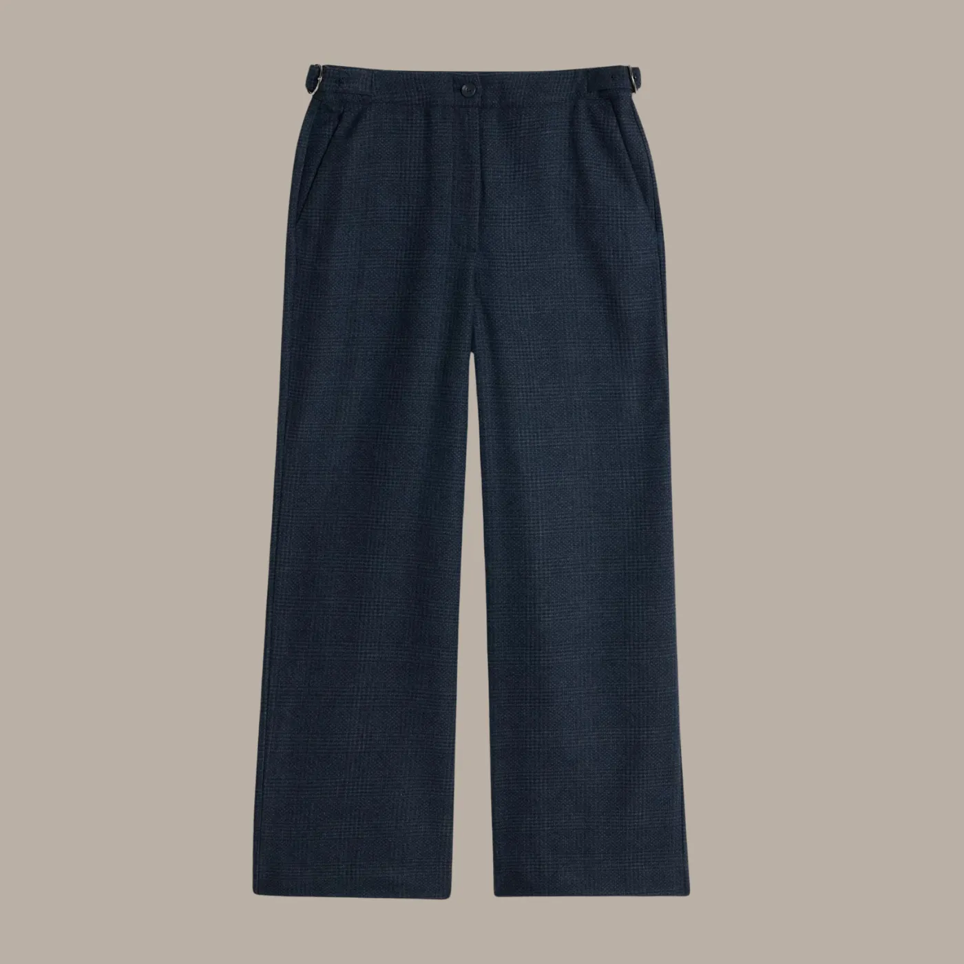 White Stuff Una Tweedy Wide Leg Trouser | Navy