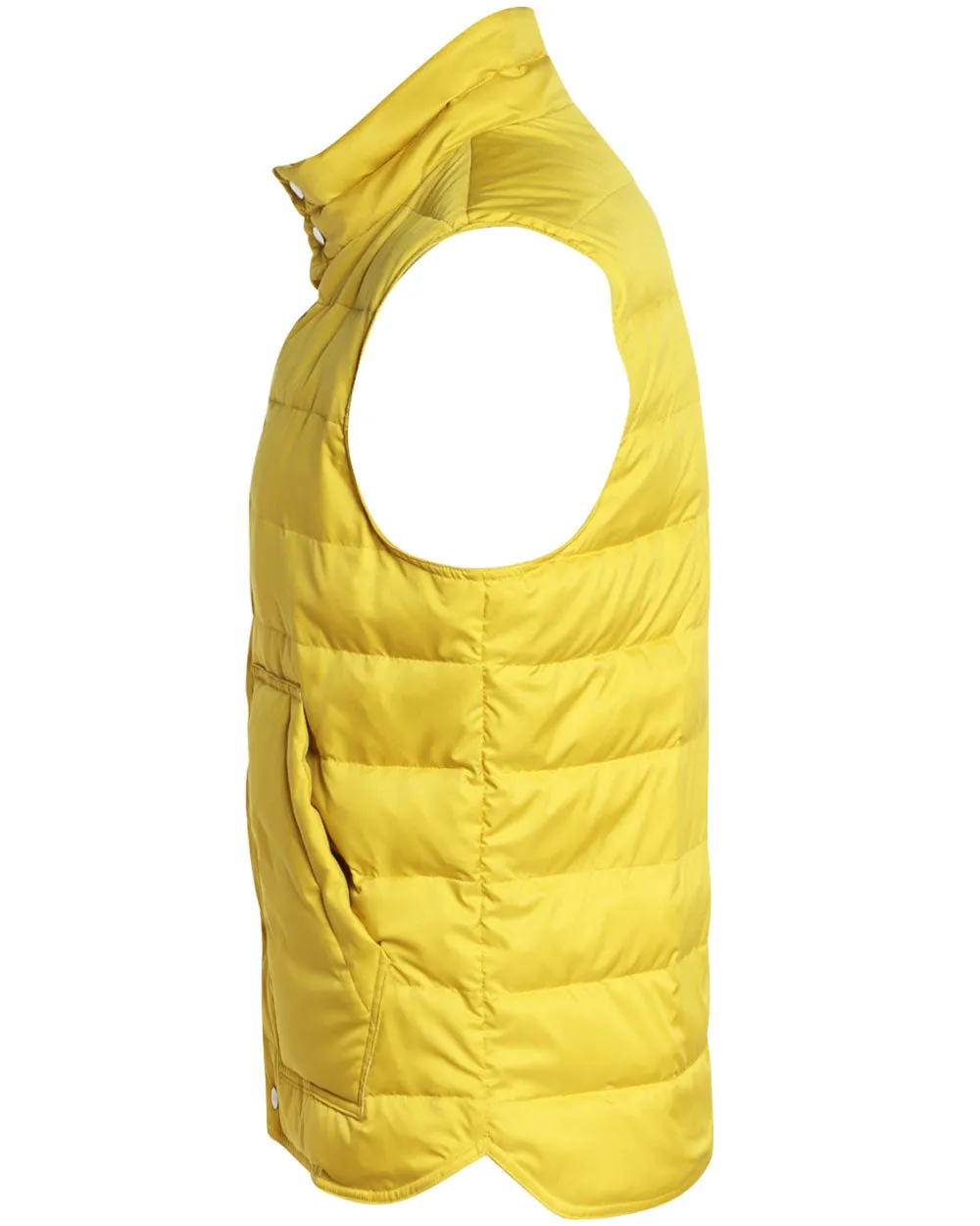 Yellow Quilted Nylon Vest